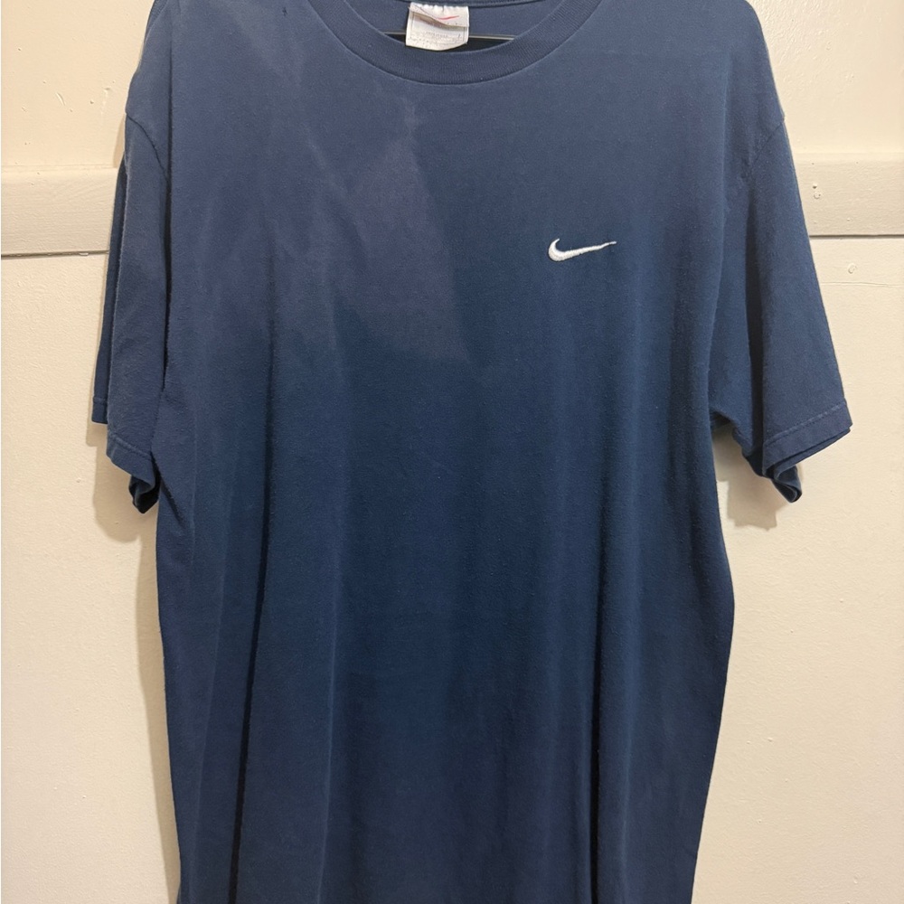 Nike Men's Navy Tee with White Logo